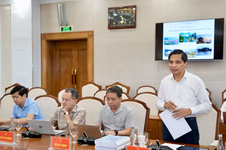 Đồng chí Vũ Văn Diện, Phó Chủ tịch Thường trực UBND tỉnh phát biểu tại buổi làm việc.