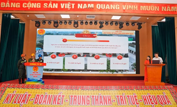 Hội thi An toàn vệ sinh viên giỏi 2026 được tổ chức tại Công ty 91.