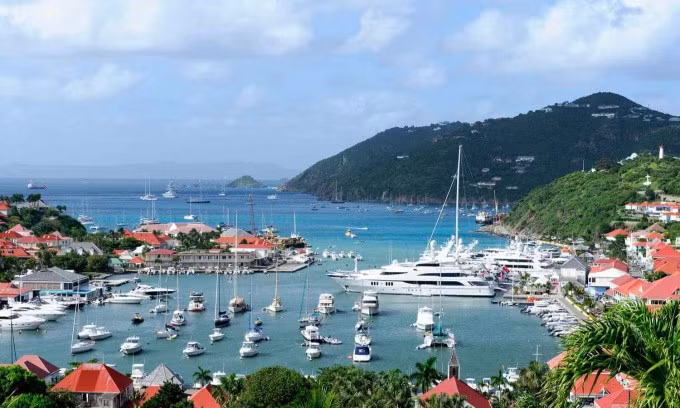 Bến đậu du thuyền ở đảo Saint - Barthélemy. Ảnh: Travel+Leisure