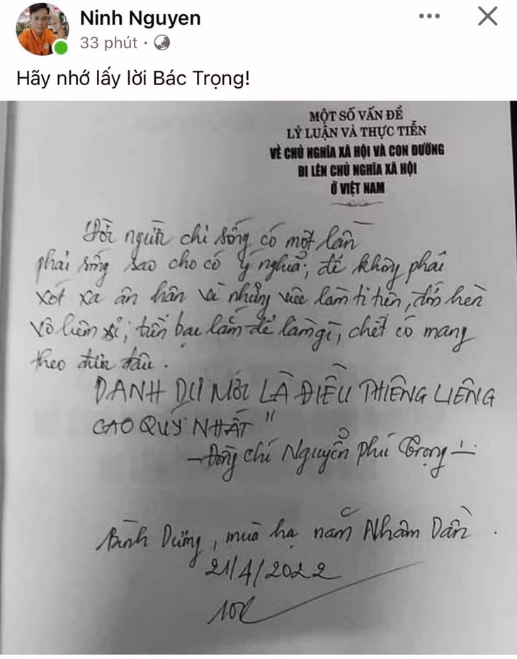 Những điều Tổng Bí thư Nguyễn Phú Trọng đã từng nói đã được chia sẻ như một lời tiễn biệt!