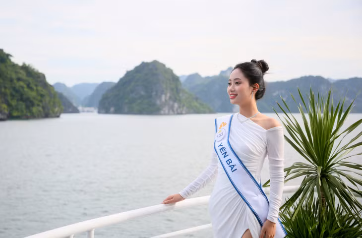 Không chỉ thể hiện vẻ đẹp hình thể quyến rũ và khỏe khoắn trong trang phục áo tắm, các thí sinh còn diện những trang phục dạ hội tươi trẻ...