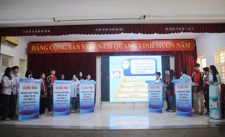 Tỉnh Đoàn tổ chức cuộc thi “Tìm hiểu Luật Phòng, chống tác hại của thuốc lá; sáng kiến về phòng, chống tác hại thuốc lá trong đoàn viên, thanh niên tỉnh Quảng Ninh” năm 2023. Ảnh: Nguyễn Dung