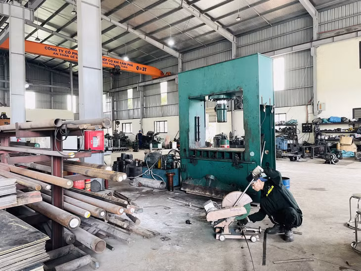 Mặt bằng sản xuất của Công ty CP Công nghiệp cơ khí Cẩm Phả tại CCN Cẩm Thịnh.