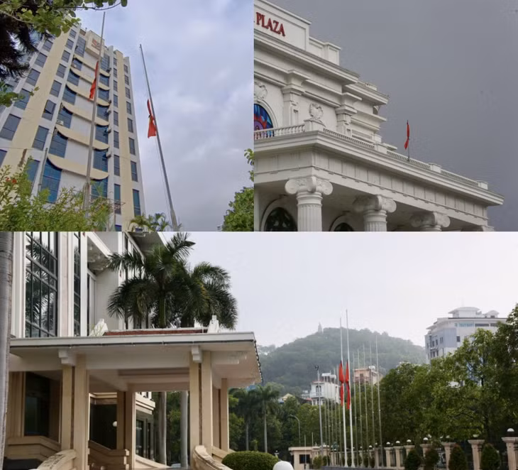 Trong những ngày này, tất cả các đơn vị, trụ sở làm việc trên địa bàn toàn tỉnh đều treo cờ rủ, bày tỏ niềm tiếc thương vô hạn với đồng chí Tổng Bí thư.