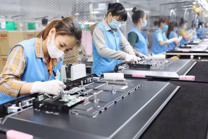 3 tháng đầu năm, khu vực doanh nghiệp có vốn đầu tư trực tiếp nước ngoài xuất siêu trên 12,3 tỷ USD kể cả dầu thô. Ảnh: Cổng thông tin điện tử Tỉnh Quảng Ninh