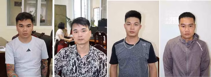 4 đối tượng bị bắt giữ. Ảnh: Công an cung cấp