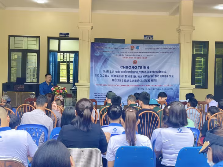 Tuổi trẻ các đơn vị TP Hạ Long tổ chức chương trình khám bệnh, cấp phát thuốc miễn phí, tặng quà cho các thương binh, bệnh binh..., tháng 7/2024.