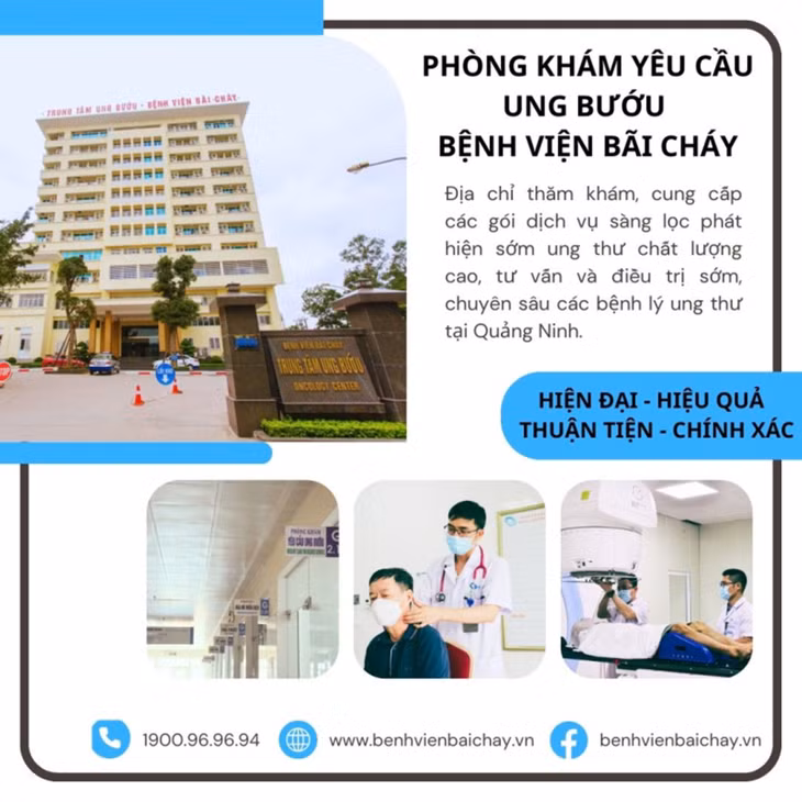 Khoa Ung bướu 2 phụ trách Phòng khám yêu cầu Ung bướu (Trung tâm Ung bướu, Bệnh viện Bãi Cháy).