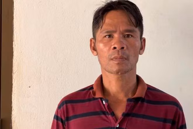 Đối tượng Nguyễn Ngọc Mơ bị Công an Phú Yên bắt giữ khi đang lẩn trốn ở Bình Định. Ảnh Công an cung cấp