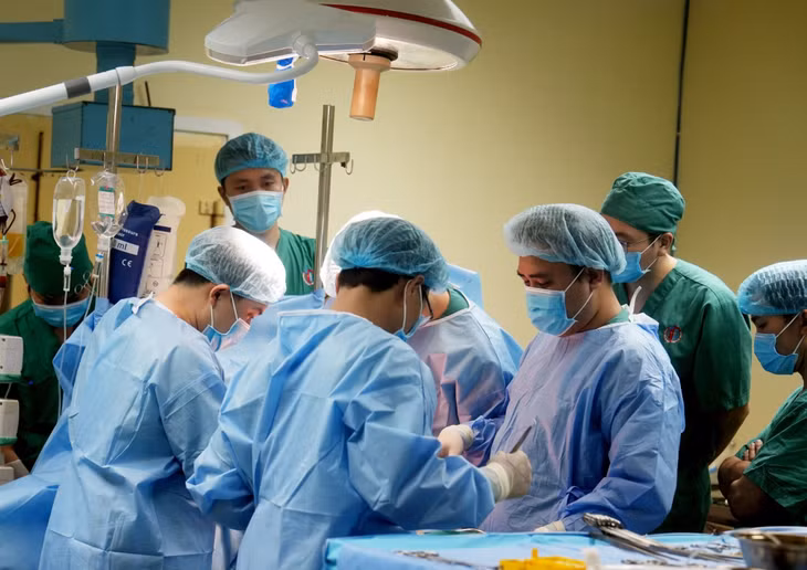 Ca lấy tạng tại Bệnh viện Việt Nam - Thụy Điển Uông Bí. (Ảnh cơ sở cung cấp)