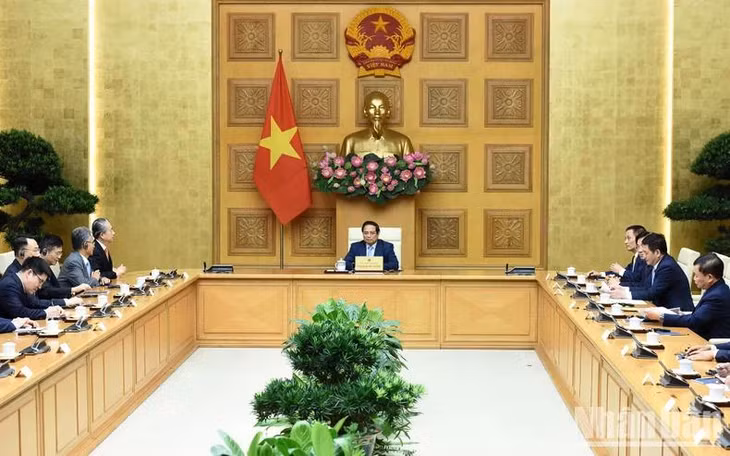 Quang cảnh buổi tiếp. (Ảnh: TRẦN HẢI)