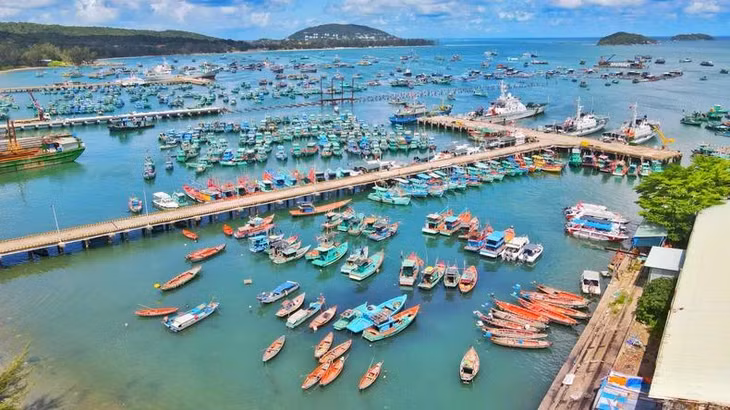 Một góc cảng An Thới, thành phố Phú Quốc. (Ảnh: Quốc Trinh)