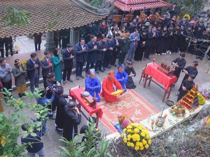 Đại tế lễ tại Lễ hội Đền Đuổm, huyện Phú Lương, tỉnh Thái Nguyên. (Ảnh minh họa: Thu Hằng/TTXVN)