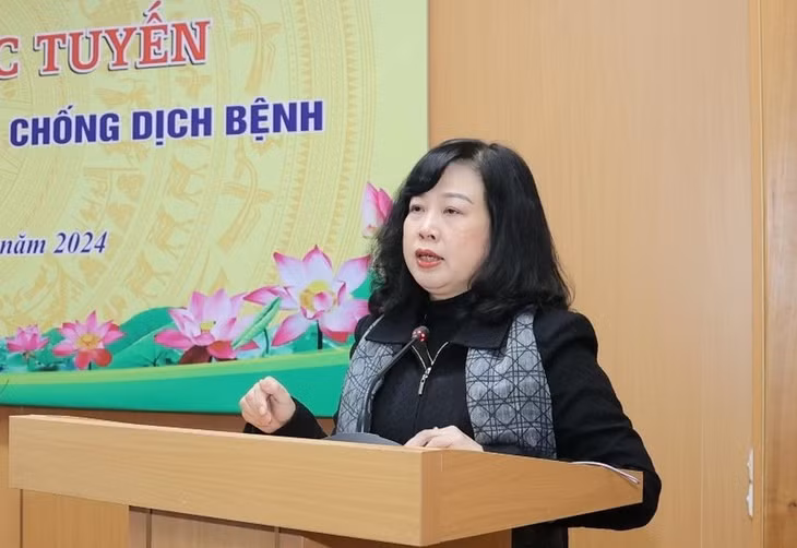 Bộ trưởng Bộ Y tế Đào Hồng Lan phát biểu tại hội nghị (Ảnh: Trần Minh).