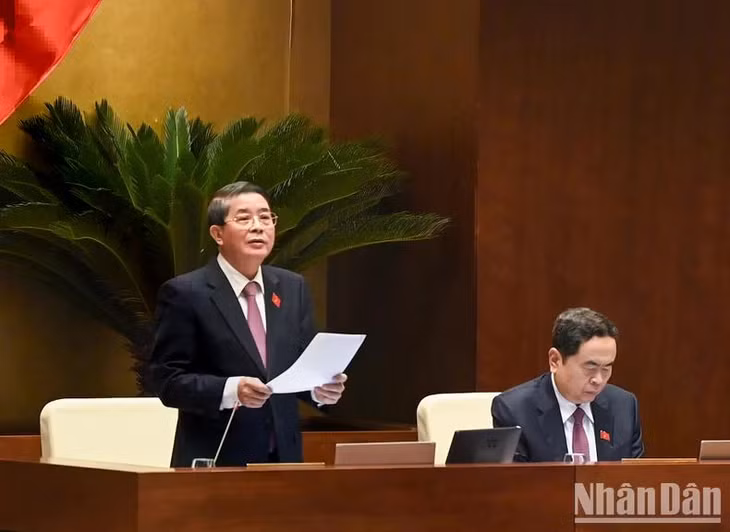 Phó Chủ tịch Quốc hội Nguyễn Đức Hải điều hành nội dung phiên họp. (Ảnh: DUY LINH)