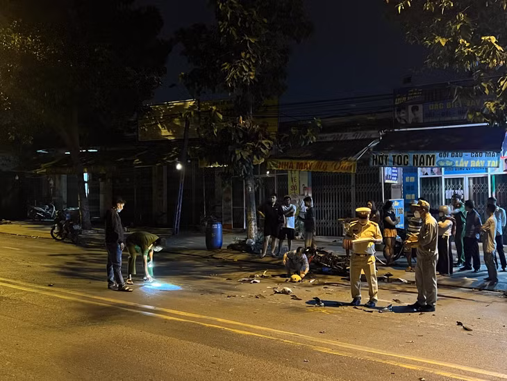 Hiện trường vụ tai nạn.