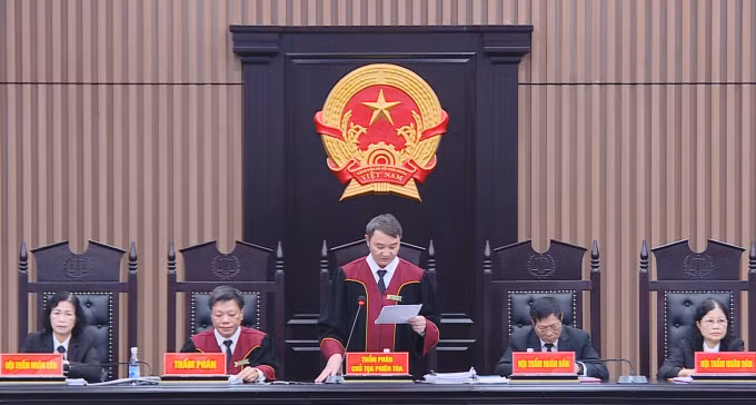 Phiên tòa do thẩm phán Trần Nam Hà làm chủ tọa. Ảnh: Ngọc Thành