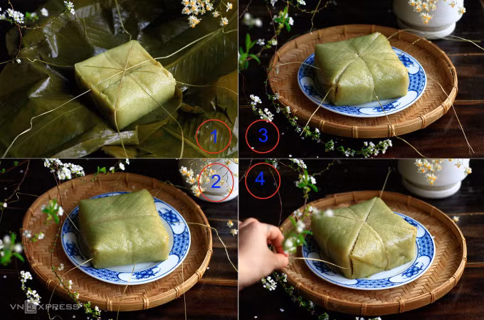 Cắt bánh chưng bằng lạt hay dao? ảnh 1 Cắt bánh chưng bằng lạt hay dao? ảnh 1