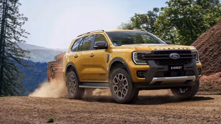 Cùng với Ranger, Ford Everest hợp thành bộ đôi xe Ford hút khách nhất Việt Nam và cùng nhau góp mặt trong Top 10 ô tô bán chạy nhất Việt Nam năm 2023. Mức giá khá cao, nhưng ưu đãi từ phía đại lý cùng sức hút về kiểu dáng, công nghệ giúp Ford Everest tạo sức hút với khách hàng. Đây cũng là đại diện duy nhất của phân khúc xe SUV 7 chỗ góp mặt trong danh sách này. Ford Everest nhập khẩu từ Thái Lan, hiện đang phân phối tại Việt Nam 5 phiên bản, giá bán từ 1,099 - 1,452 tỉ đồng.
