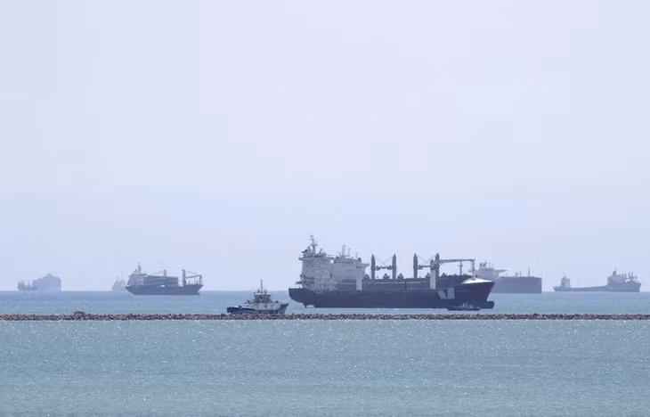 Tàu hàng đi qua Biển Đỏ - Ảnh: AFP/VNA