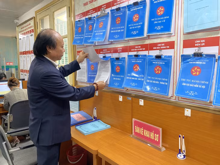 TTHC được Trung tâm Hành chính công TX Quảng Yên niêm yết công khai, minh bạch.