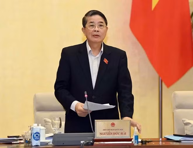 Phó Chủ tịch Quốc hội Nguyễn Đức Hải phát biểu. (Ảnh: Phạm Kiên/TTXVN)