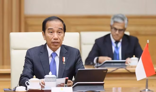 Tổng thống Indonesia Joko Widodo phát biểu. (Ảnh: Dương Giang/TTXVN)