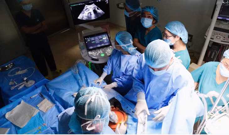 Ca thông tim bào thai đầu tiên của Việt Nam cũng như Đông Nam Á. Ảnh: BVCC.