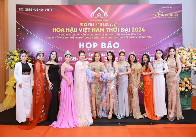 Buổi họp báo giới thiệu cuộc thi Hoa hậu Việt Nam thời đại 2024 chiều 4-1