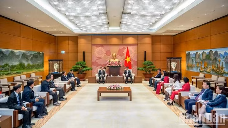 Quang cảnh buổi tiếp tại Nhà Quốc hội. (Ảnh: DUY LINH)