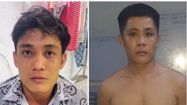 Đối tượng Cao Văn Thông và Trần Anh Tuấn tại cơ quan điều tra.