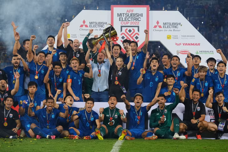 Thái Lan mừng chức vô địch AFF Cup 2022. Ảnh: AFF