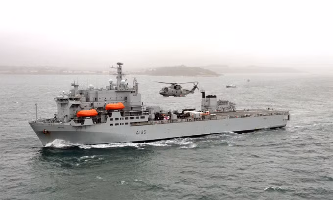 Tàu bệnh viện RFA Argus của Anh. Ảnh: BQP Anh