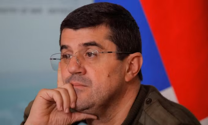 Arayik Harutyunyan, cựu lãnh đạo phe ly khai ở Nagorno-Karabakh, hồi tháng 10/2020. Ảnh: Reuters