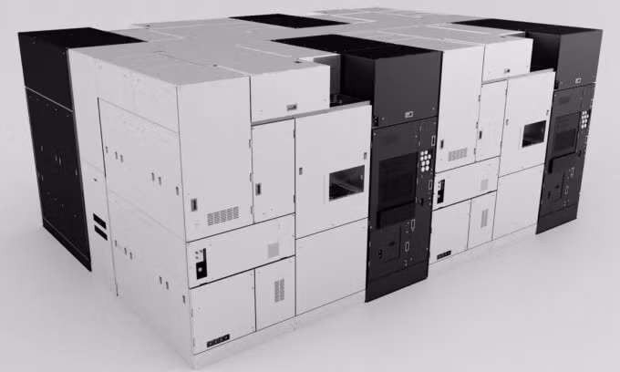 Mô phỏng máy sản xuất chip của Canon. Ảnh: Canon Global