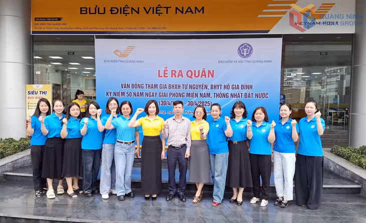BHXH tỉnh và Bưu điện tỉnh phối hợp ra quân tuyên truyền BHXH tự nguyện, BHYT hộ gia đình tháng 4/2025.