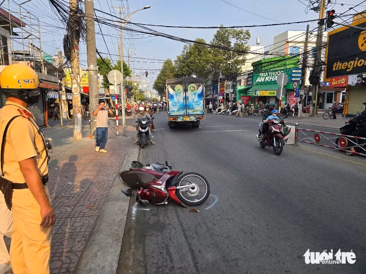 Hiện trường vụ việc - Ảnh: HOÀI THƯƠNG