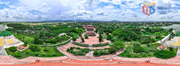 Chùa Quỳnh Lâm nhìn từ trên cao.