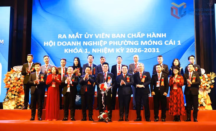 Ban Chấp hành Hội Doanh nghiệp phường Móng Cái 1 ra mắt tại đại hội.