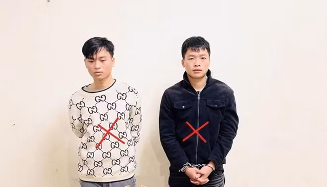 2 đối tượng cướp tiệm vàng ở phường Duy Tiên. Ảnh: Công an tỉnh Ninh Bình
