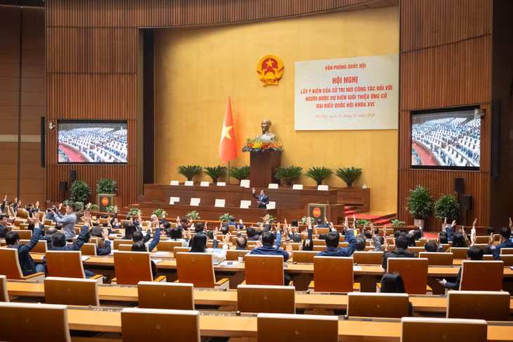 Quang cảnh hội nghị tại Nhà Quốc hội. (Ảnh: DUY LINH)