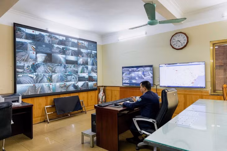 Hệ thống camera giám sát với trên 650 camera của Công ty Tuyển than Cửa ông phủ khắp các vị trí trọng yếu. Ảnh: Đơn vị cung cấp.