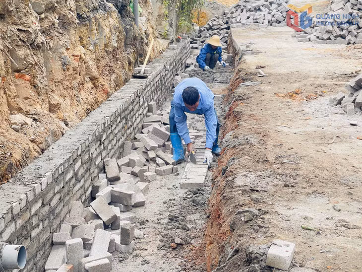 Công trình chỉnh trang hạ tầng khu dân cư, giảm thiểu trình trạng ngập úng tại phường Vàng Danh.