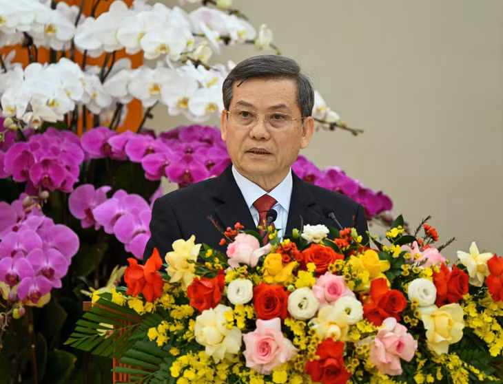Trưởng Ban Nội chính Trung ương Lê Minh Trí phát biểu tại buổi lễ. (Ảnh: DUY LINH)