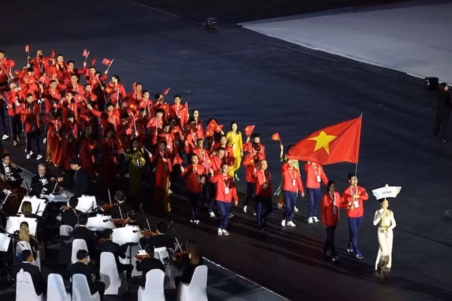 Đoàn thể thao Việt Nam tại SEA Games 33. Ảnh: Bùi Lượng
