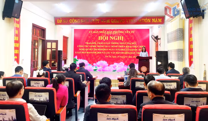 Đại biểu dự Hội nghị thống nhất công tác giải phóng mặt bằng theo Nghị quyết số 254/2025/QH15 và Luật Đất đai năm 2024 tại phường Yên Tử.