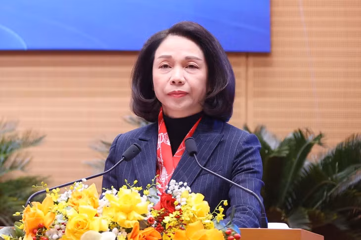 Phó Chủ tịch UBND TP Hà Nội Vũ Thu Hà phát biểu tại lễ tuyên dương. Ảnh: Viết Thành