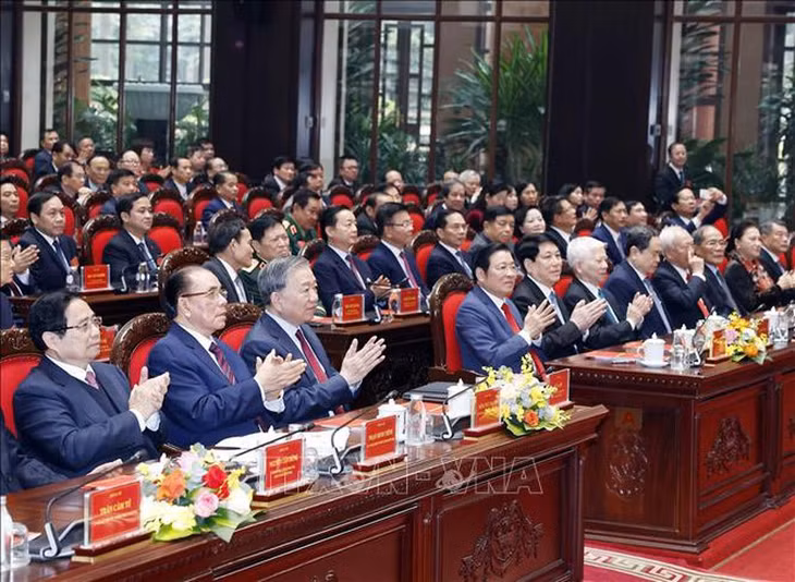 Tổng Bí thư Tô Lâm và các đại biểu tại Lễ kỷ niệm - Ảnh: TTXVN