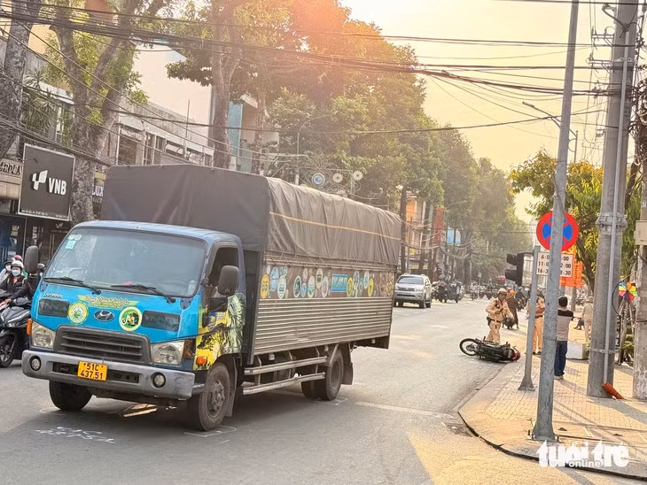 Hiện trường vụ tai nạn - Ảnh: HOÀI THƯƠNG