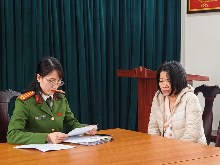 Nữ giúp việc Trương Thị Bắc tại cơ quan công an - Ảnh: Công an cung cấp